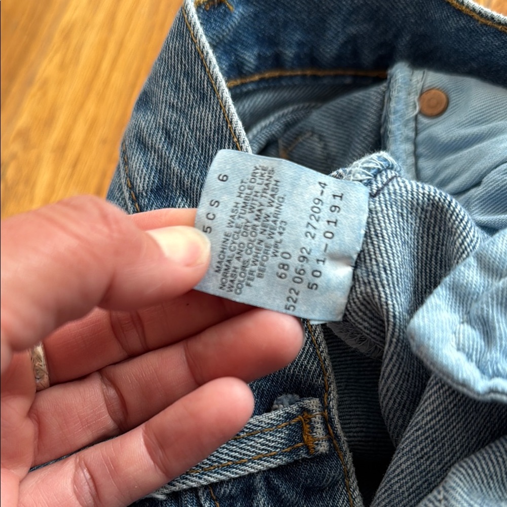 1992 VINTAGE NEW WITH TAGS LEVIS ORIGINAL 501 PRESHRUNK JEANS - Picture 4 of 7